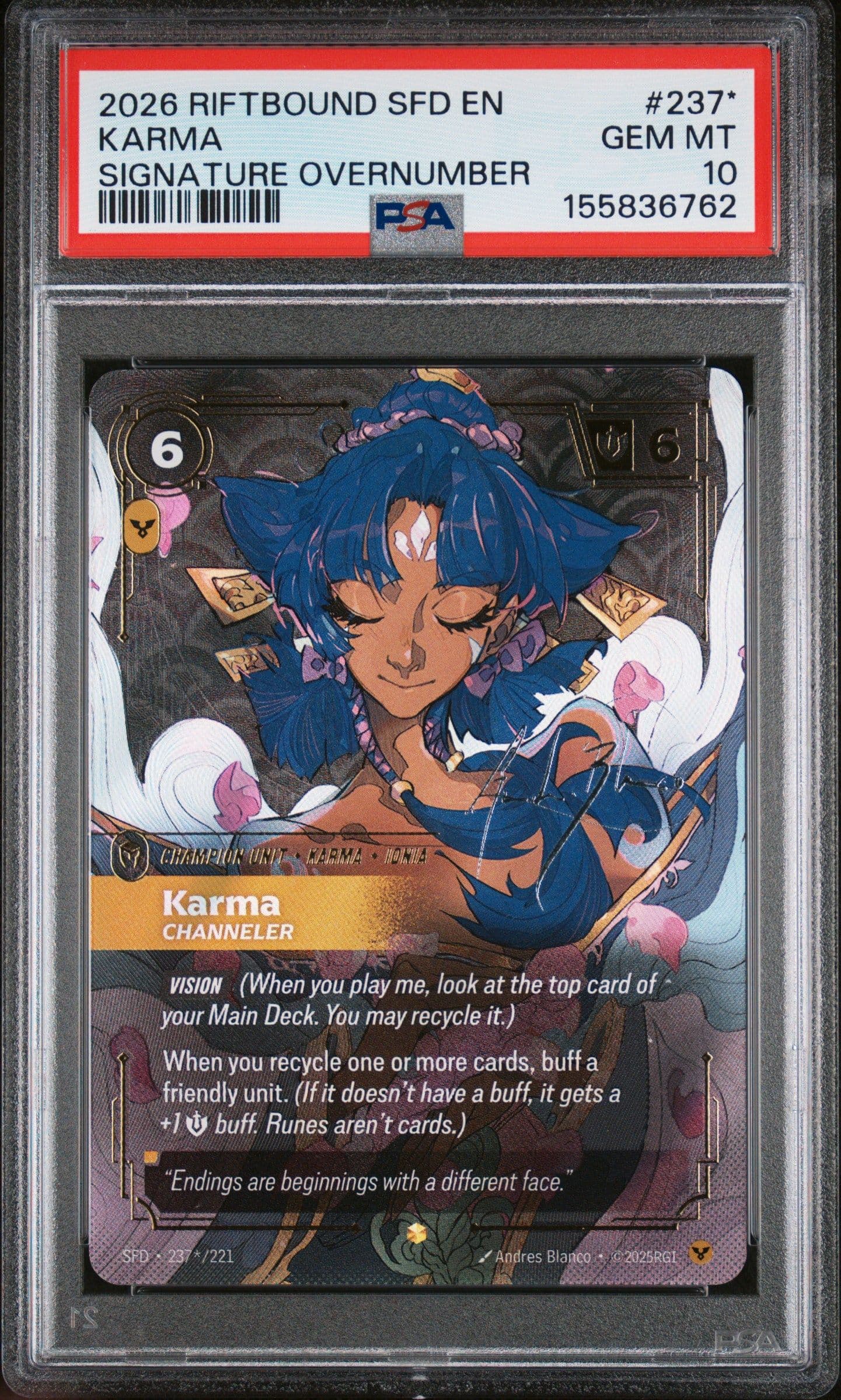 Karma - Channeler (Signature) — PSA 10 — Front