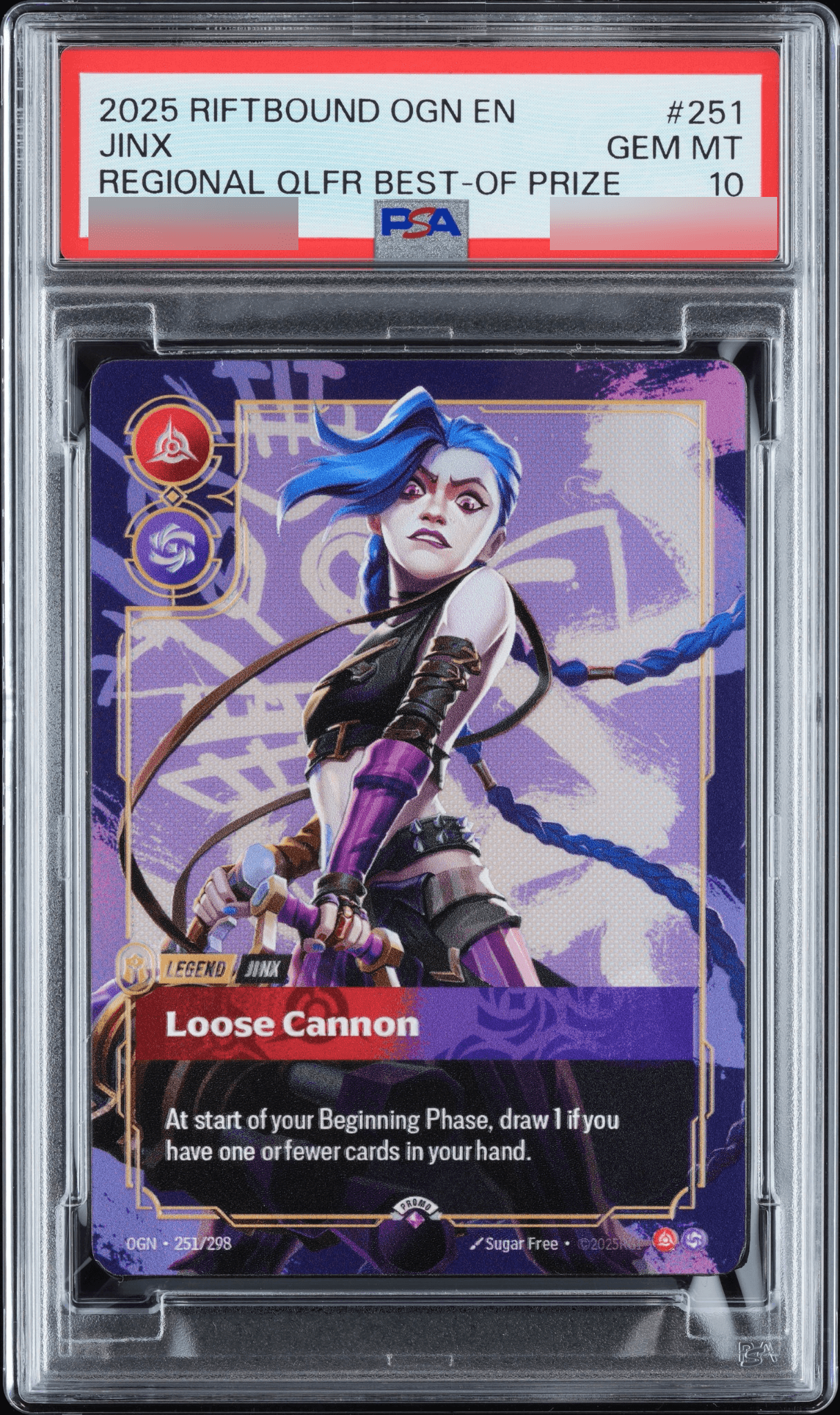 Jinx - Loose Cannon (Metal) — PSA 10 — Front