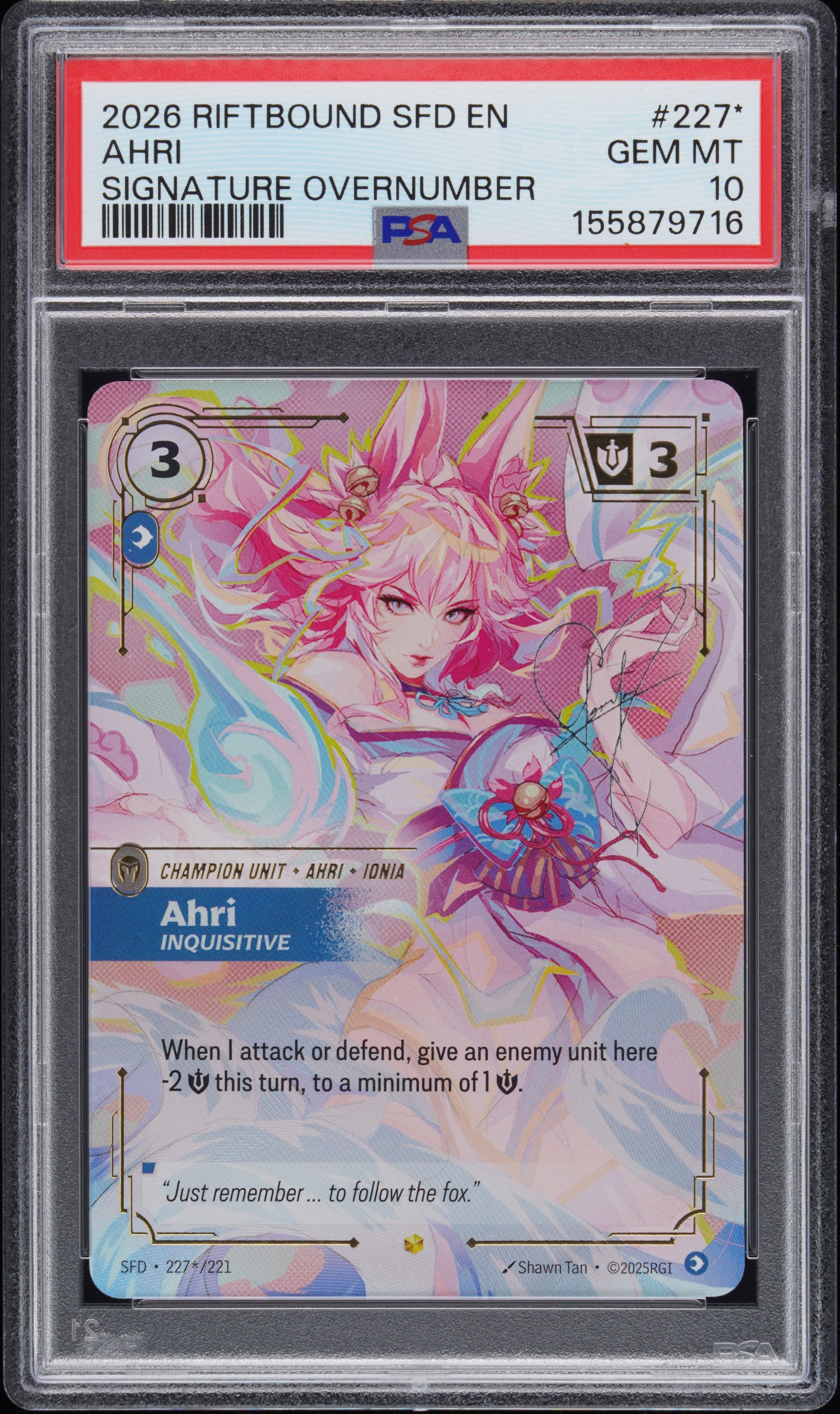 Ahri - Inquisitive (Signature) — PSA 10