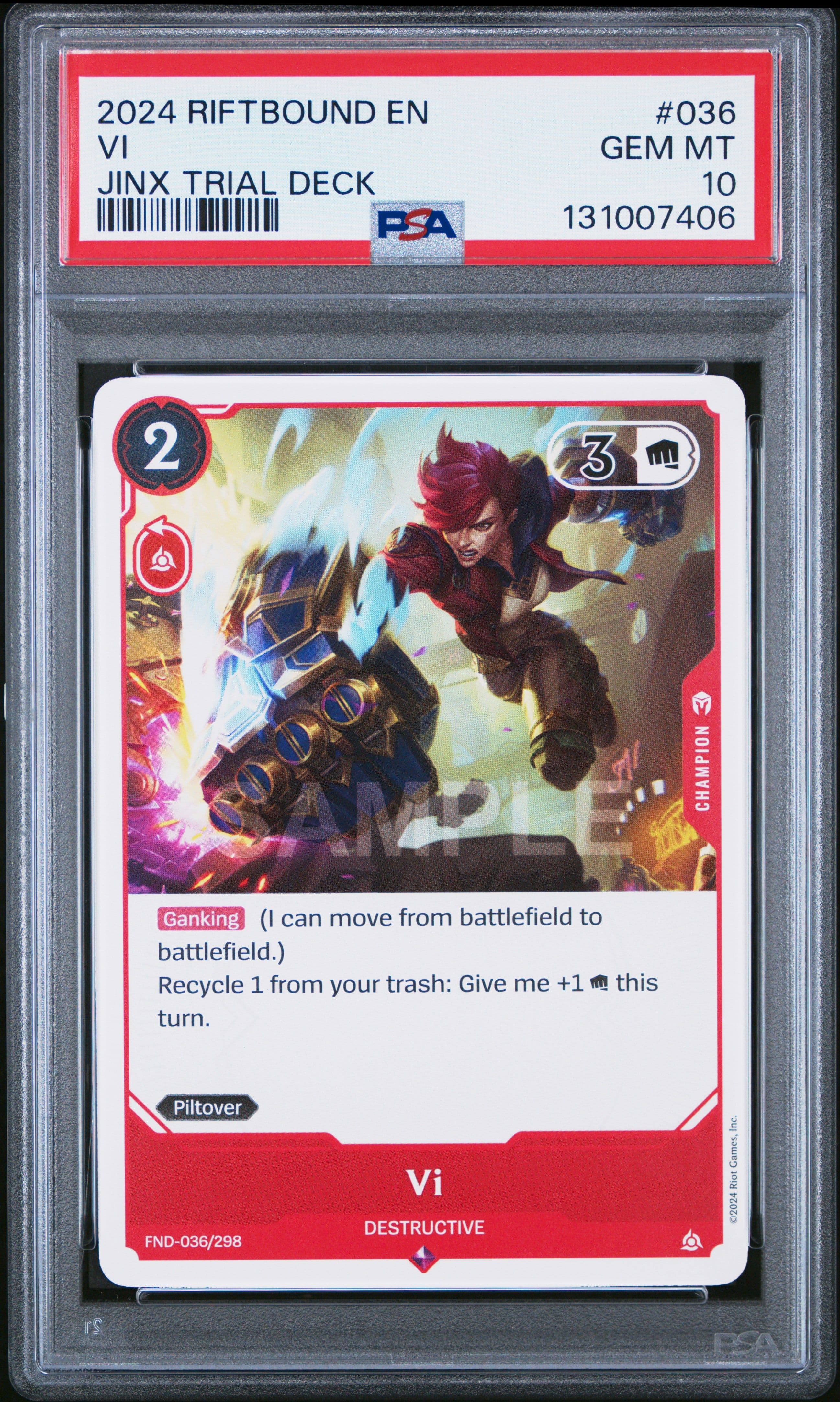 Vi - Destructive — PSA 10 — Front